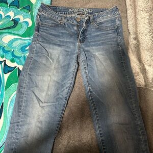 American Eagle Outfitters Women's Light Blue Straight Leg Jeans